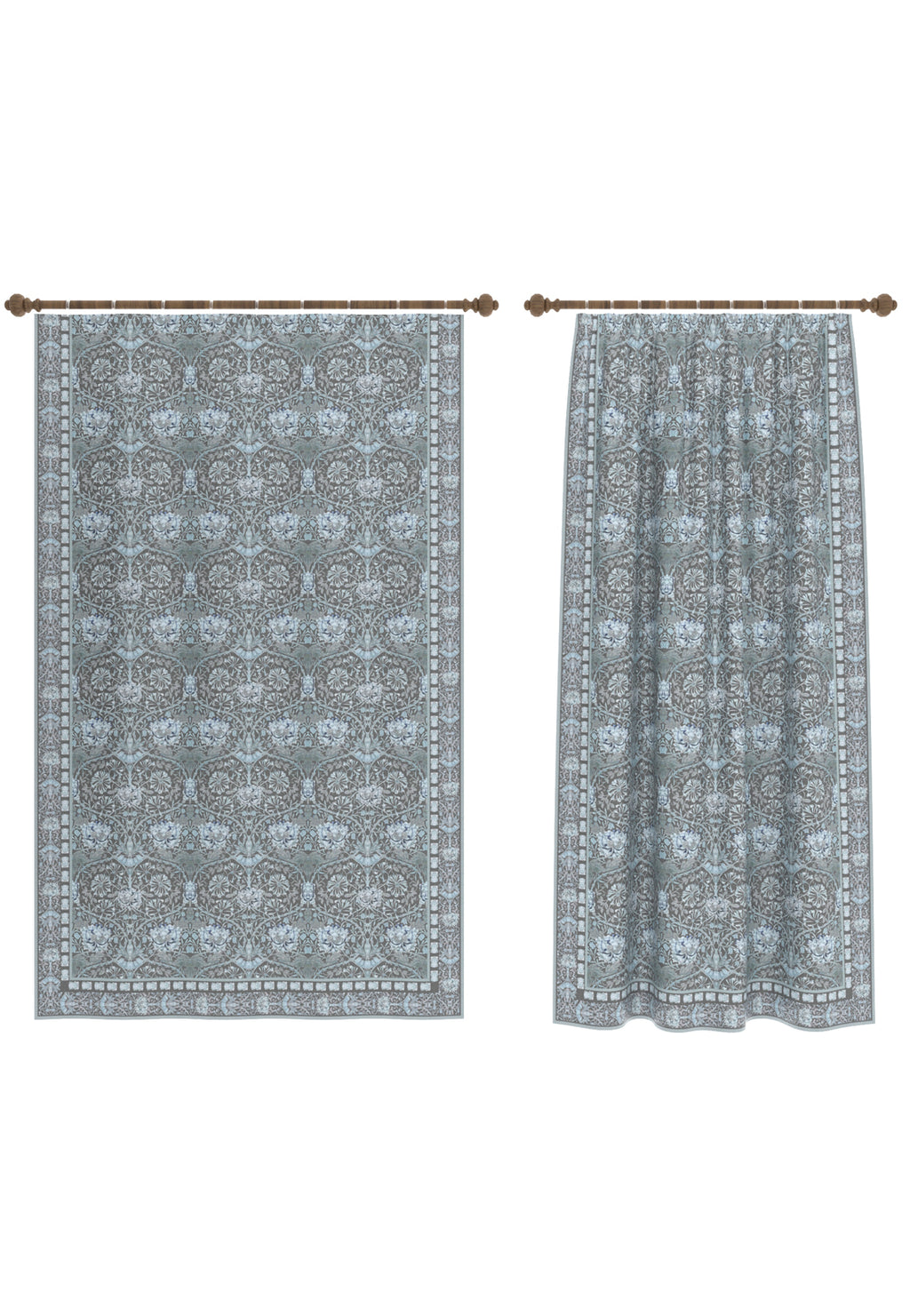 Zachary Blue Gray Curtain