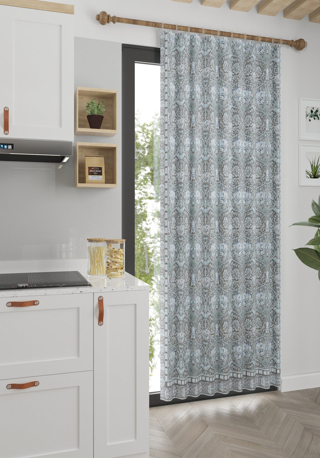 Zachary Blue Gray Curtain