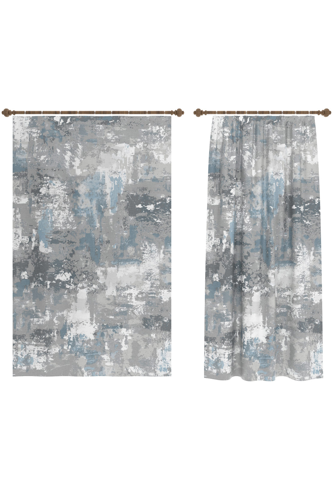 Matthew Blue Gray Curtain