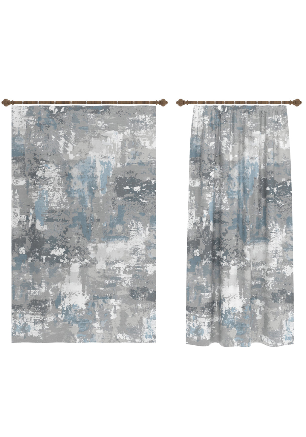 Matthew Blue Gray Curtain
