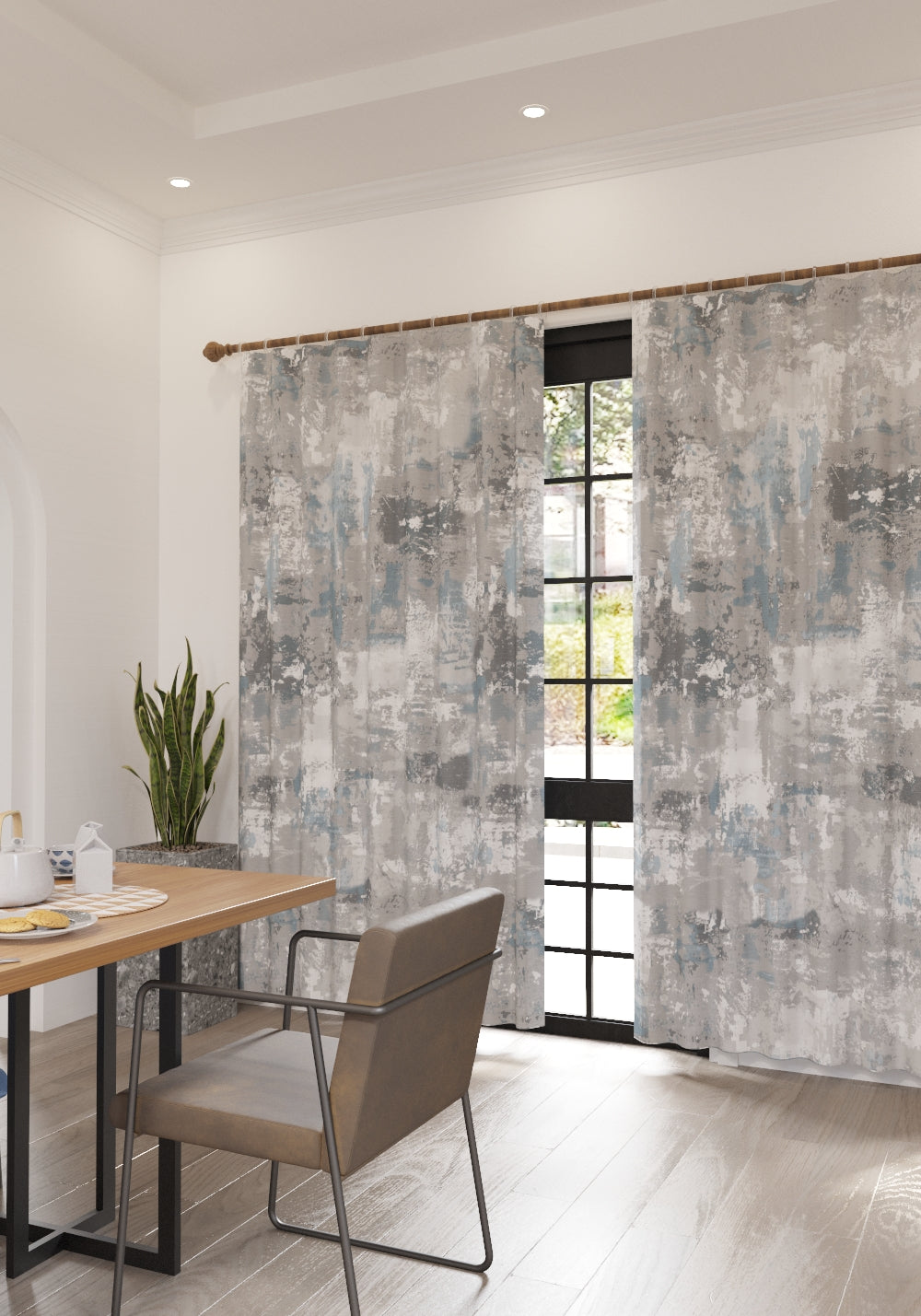 Matthew Blue Gray Curtain