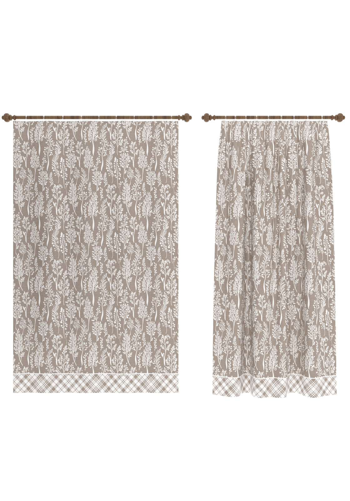 Alder Taupe Country Curtain