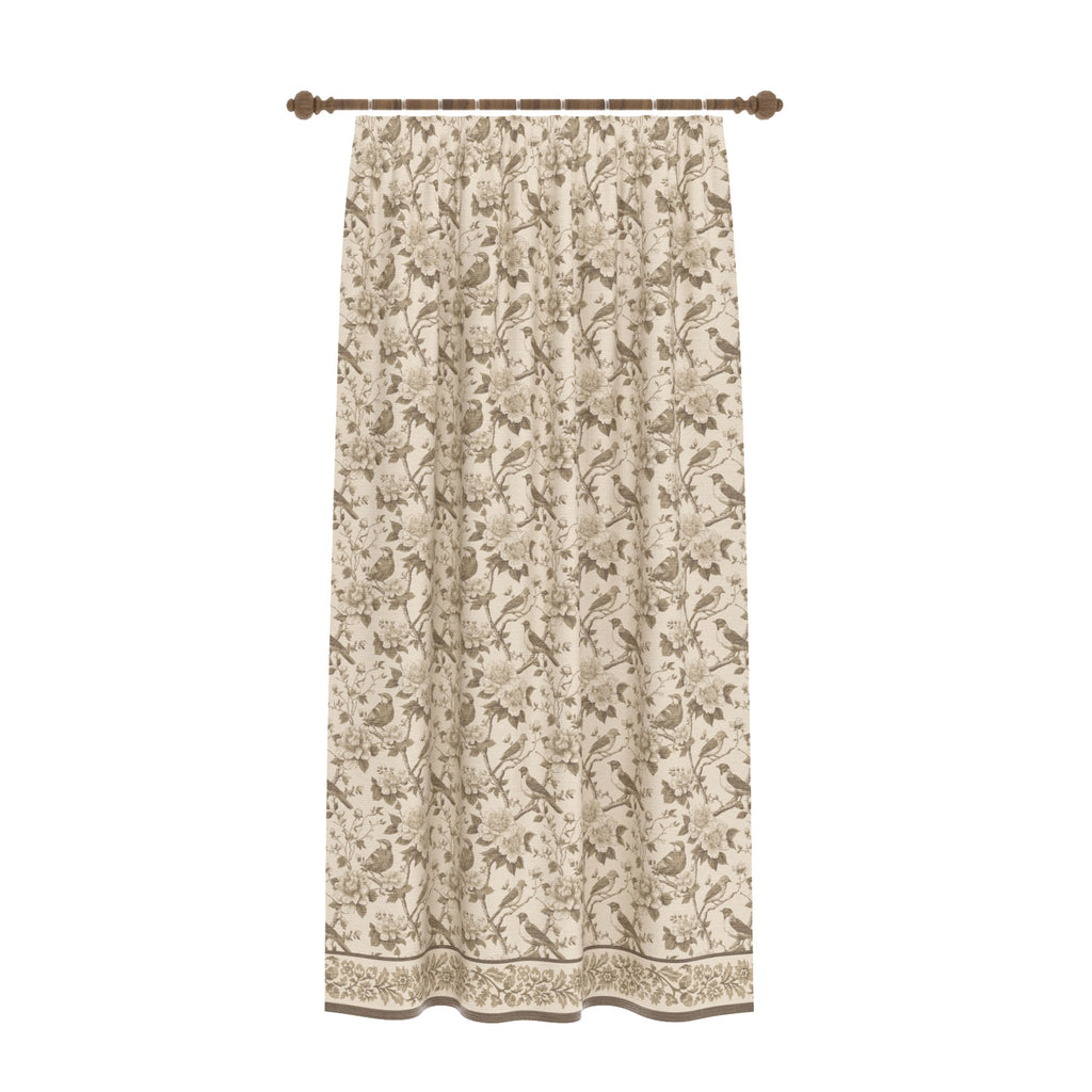Isolde Taupe Bird Curtain