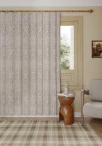 Amira Taupe Damask Curtain