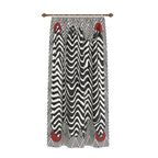 Vespera Black and White Striped Curtain
