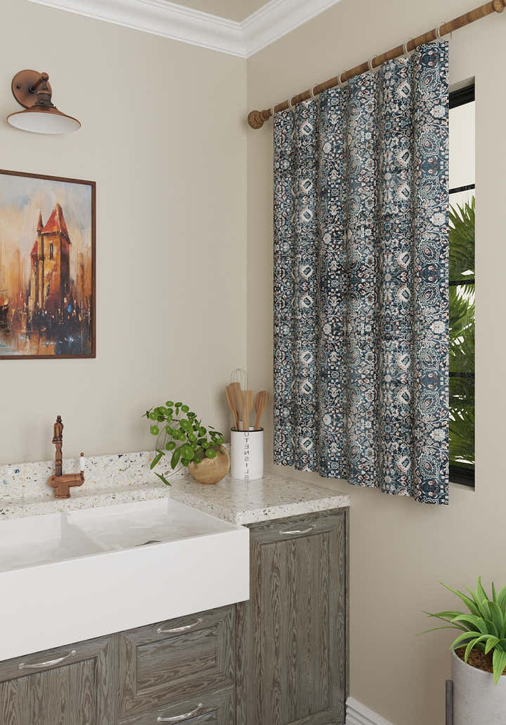 Dorothy Navy Boho Curtain