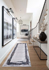 Maris Black and White Modern Rug