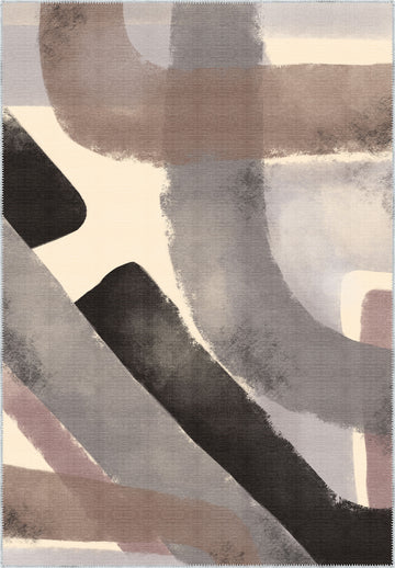 Aleron Beige Abstract Rug