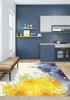 Fenwick Yellow Blue Washable Rug