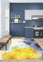 Fenwick Yellow Blue Washable Rug