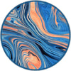 Zane Blue Abstract Washable Rug