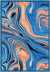 Zane Blue Abstract Washable Rug