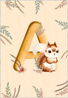 Tiny Squirrel Personalised Kids Rug