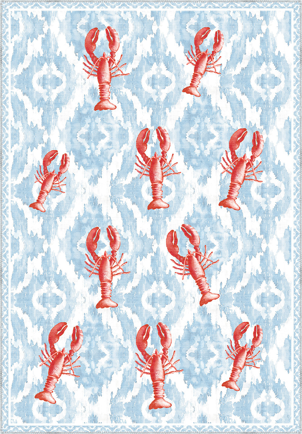 Oceo Blue Lobster Rug | Rugette