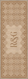 Marisa Beige Customizable Monogram Rug