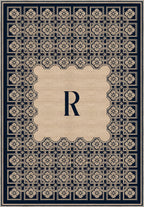 Marisa Navy Monogram Personalised Rug