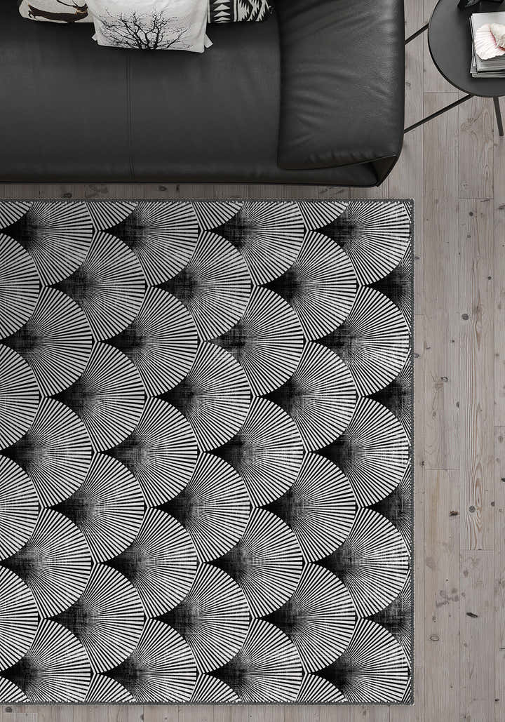 Addison Geometric Anthracite Rug