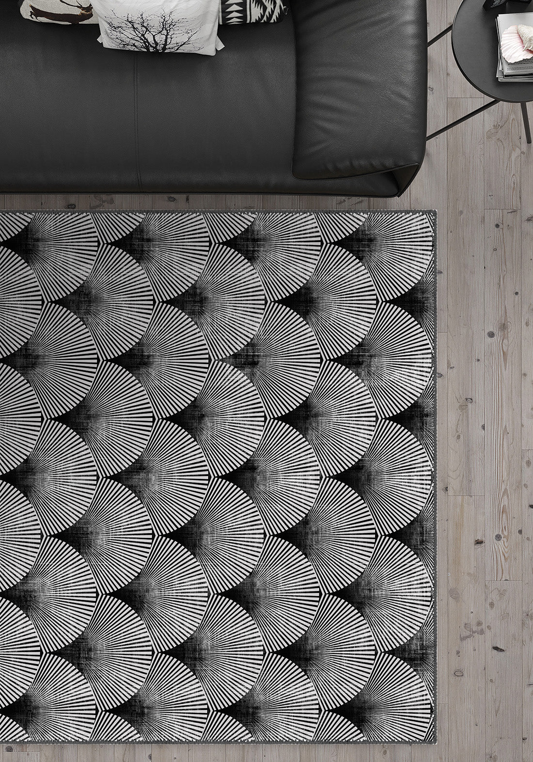 Addison Geometric Anthracite Rug