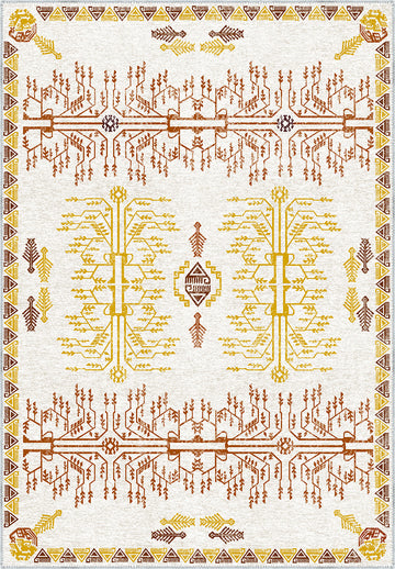 Tigris Yellow and Orange Turkish Rug