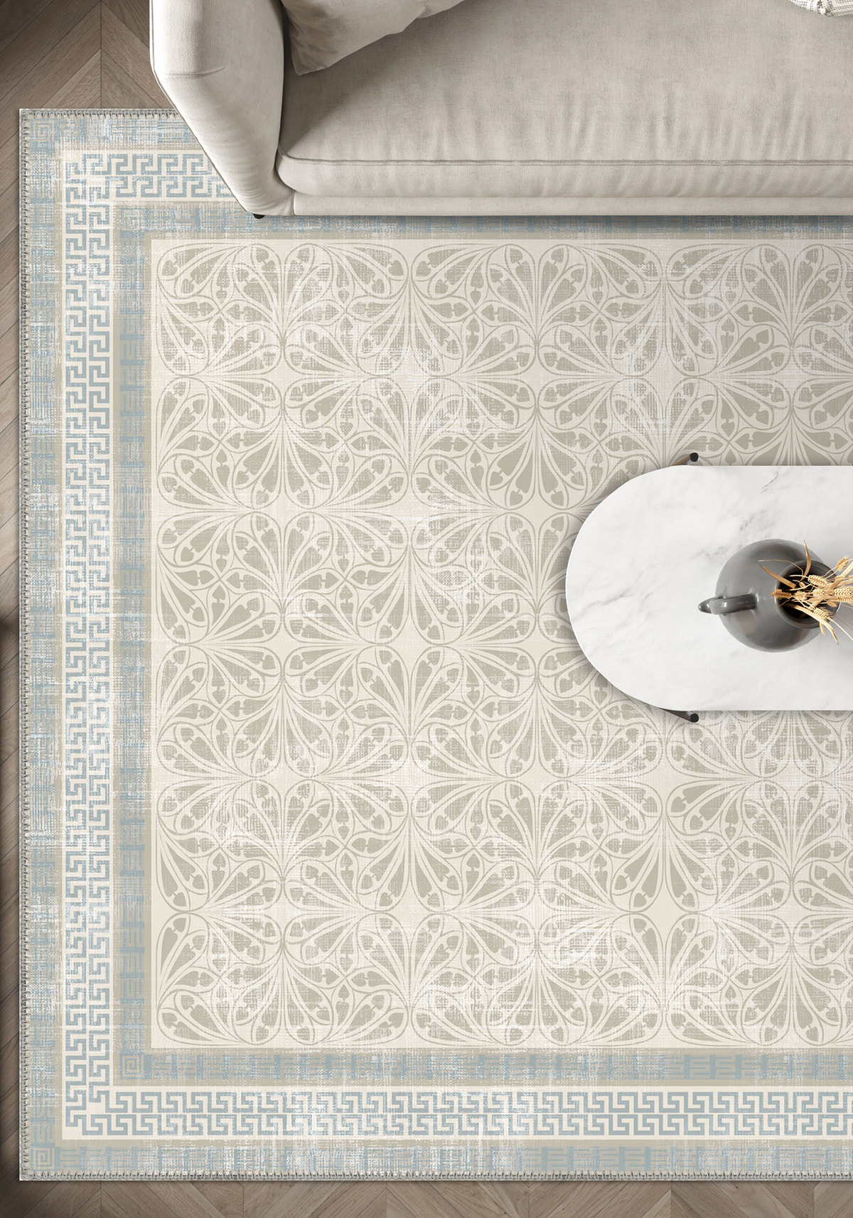 Alexis Washable Bordered Rug