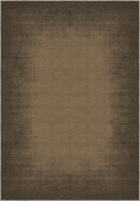 Olivia Brown Bordered Washable Rug