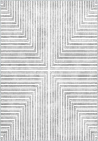 Kylie Grey Modern Striped Rug