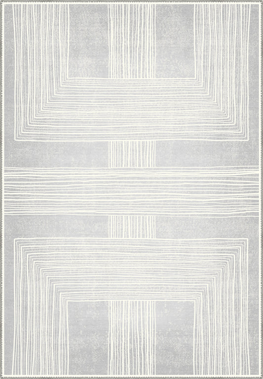 Charles Grey Geometric Rug