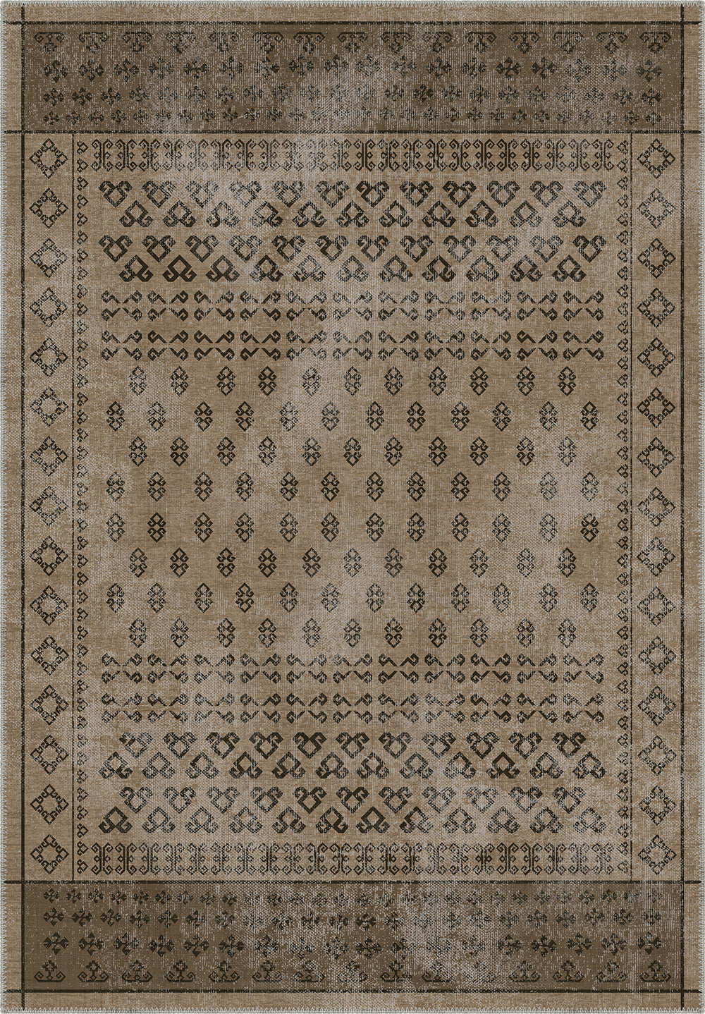 Luca Brown Tribal-Ethnic Rug | Rugette