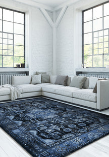 Gideon Blue Medallion Rug