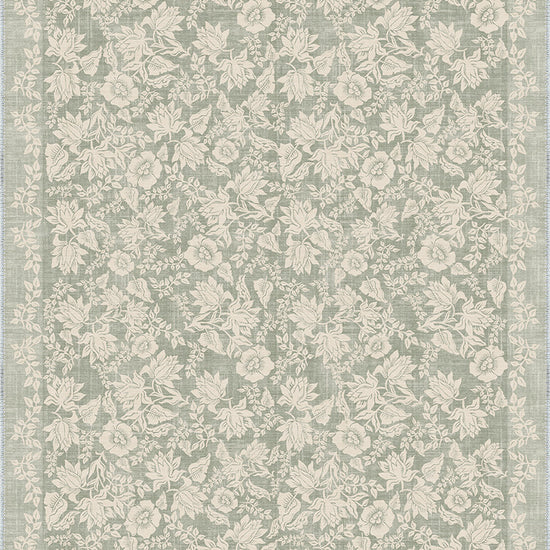 Minora Floral Sage Green Rug | Rugette Washable Rug