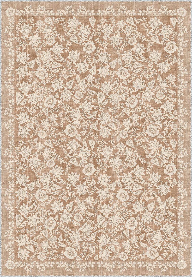 Minora Light Brown Washable Rug