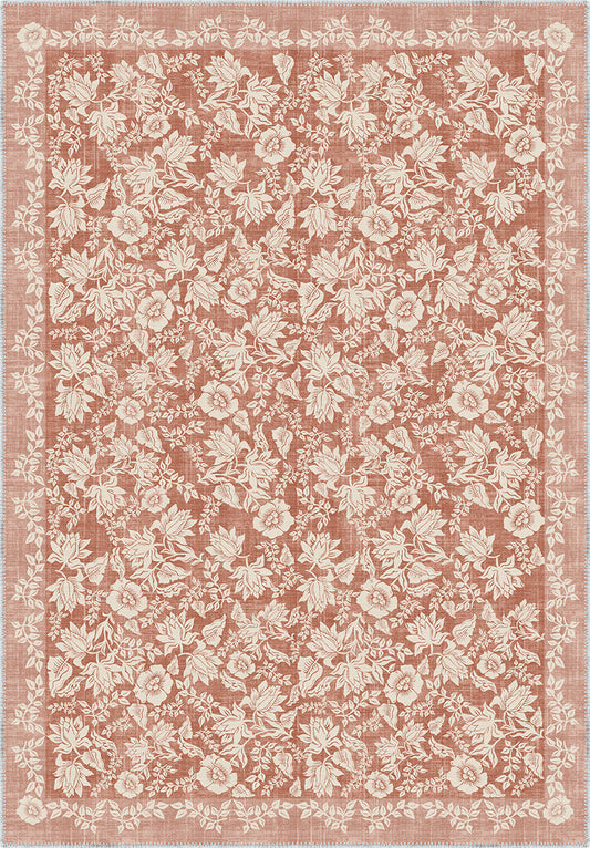 Minora Washable Floral Rug