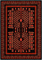 Anara Red Black Pomegranate Rug