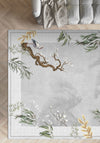 Haku Grey Crane Rug