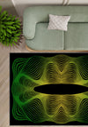 Optio Black Green Futuristic Rug