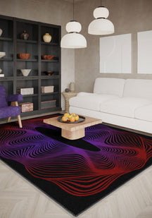 Optio Purple Op Art Rug