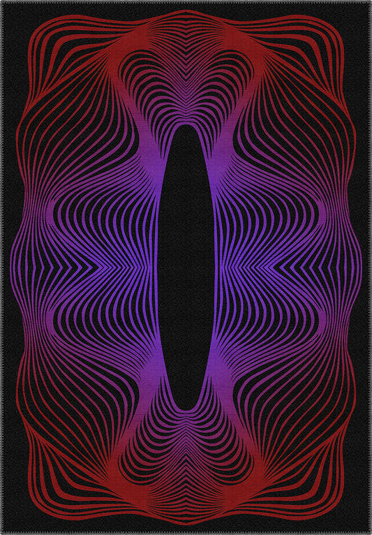 Optio Purple Op Art Rug
