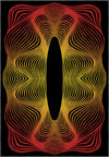 Optio Black Orange Psychedelic Art Rug