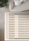 Quillon Striped Cream Rug
