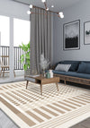 Quillon Striped Cream Rug