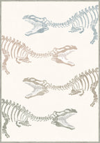 Daxon White Dinosaur Rug