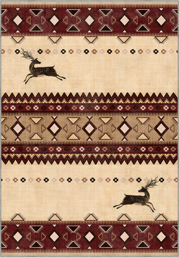 Wildwood Reindeer Rustic Rug