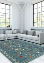 Miran Teal Berber Rug