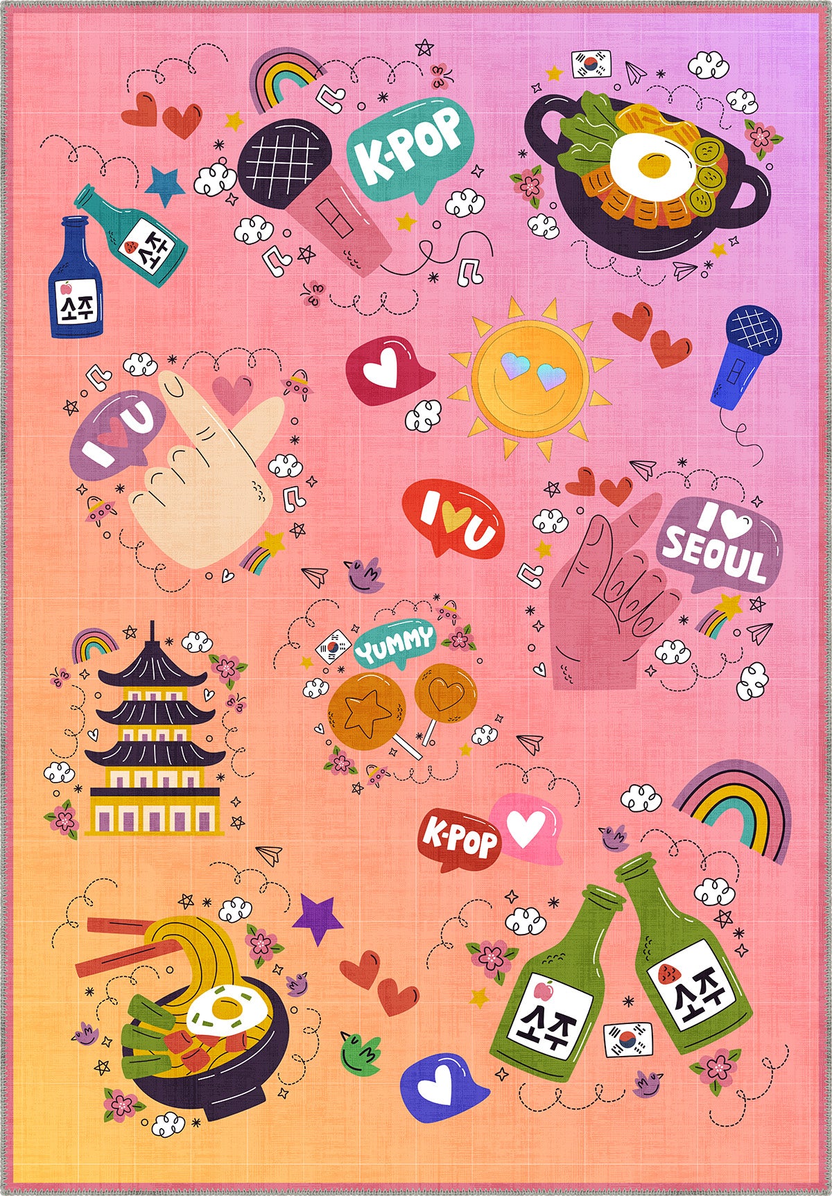 Kpop Rug Mina Pink K-Pop Rug | Rugette Kpop Rug