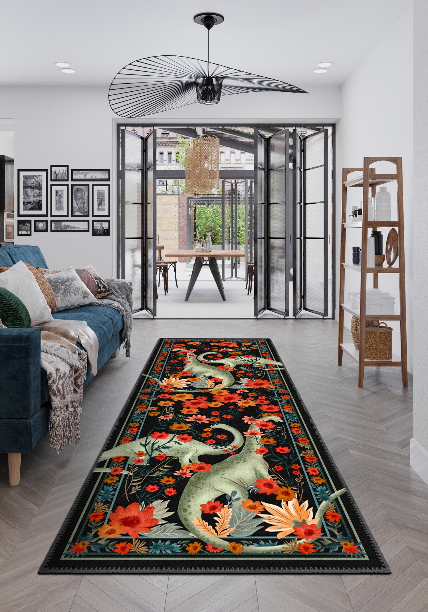 Nola Floral Dinosaur Rug