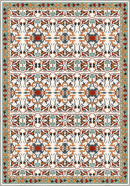 Eclectic Anatolian rug with colorful pattern.