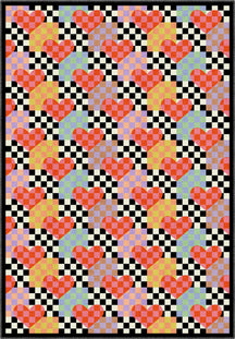 Lolly Checkered Heart Rug