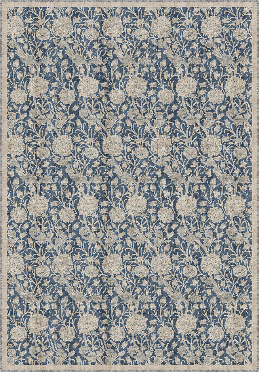 Thalassa Navy Cottagecore Rug | Farmhouse Rug – Rugette