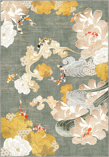 Sage Green Koi Rug