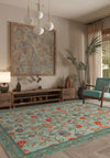 Laleh Green Floral Rug